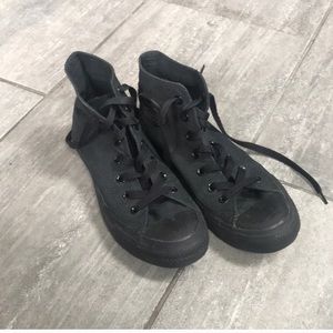 All Black Converse